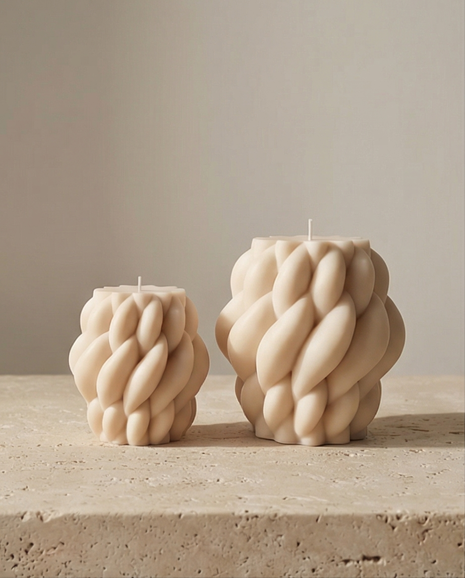 Decoratieve sculptuur kaarsen set