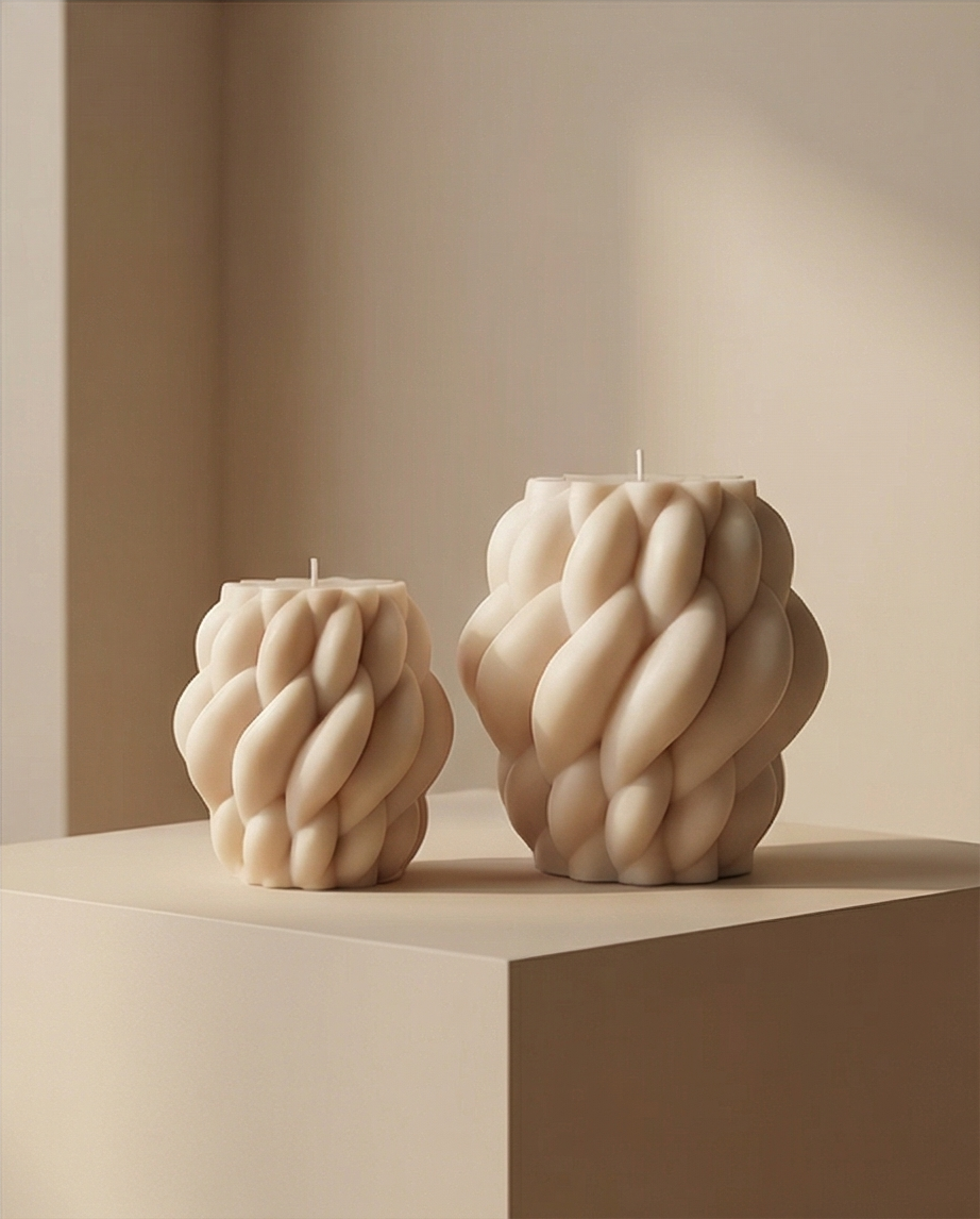 Decoratieve sculptuur kaarsen set
